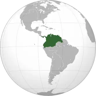 Localização de Vice-Reino de Nova Granada