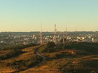 Vista dos cerros de Bagé