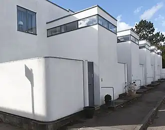 O Weissenhof Estate em Stuttgart, construído pela Werkbund alemã (1927)