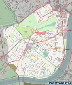 Limites do bairro na Cidade de Westminster, Londres