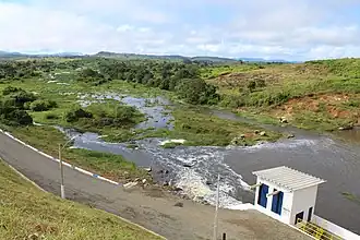Barragem do Rio Colônia em 4 de julho de 2018, data em que foi inaugurada