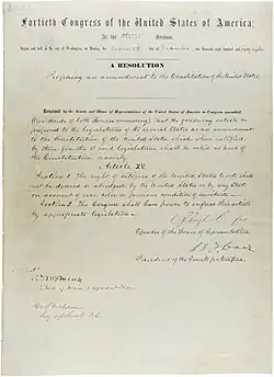 Reprodução da 15ª Emenda