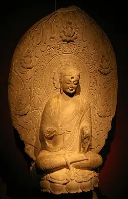 Buda Gautama da dinastia Qi do Norte no Museu de Xangai.