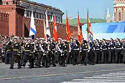 Militares da marinha russa.