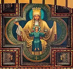 A Virgem com o Menino (teto do presbitério), por Adelbert Gresnigt