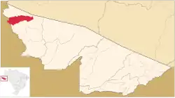 Localização de Rodrigues Alves no Acre