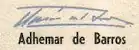 Assinatura de Ademar de Barros