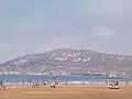 O casbá visto da praia de Agadir