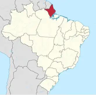 Localização do Amapá no Brasil