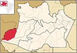 Localização de Atalaia do Norte no Amazonas