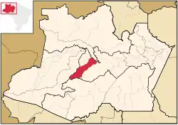 Localização de Tefé no Amazonas