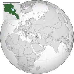 Localização de Arménia