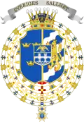Brasão de Carlos João como Príncipe Herdeiro da Suécia(1810–1814)