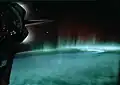 Auroral boreal vista da Estação Espacial Internacional