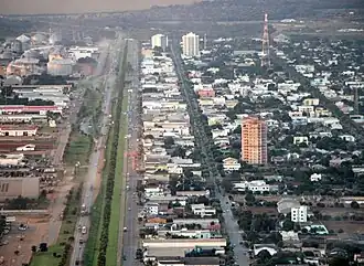Vista panorâmica de Lucas do Rio Verde pela BR-163