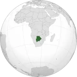 Localização  Botsuana