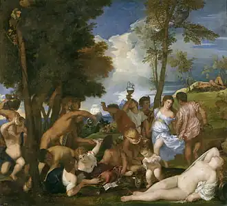 Ticiano, O Bacanal dos Andrios, 1523–1526