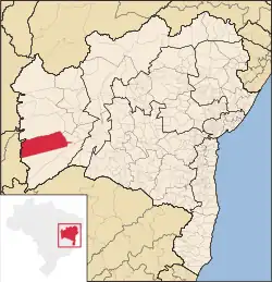 Localização de Correntina na Bahia