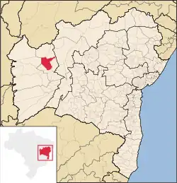 Localização de Cotegipe na Bahia