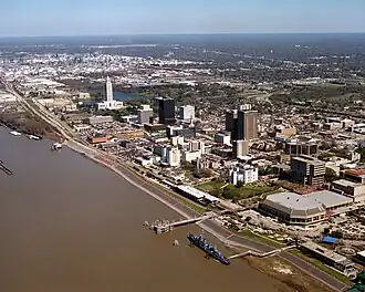 Vista de Baton Rouge, a capital da Luisiana