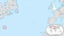 Localização das Bermudas no Atlântico Norte