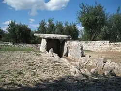 O dolmen de Chianca Apúlia.