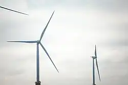 Three turbines at the Block Island Wind Farm