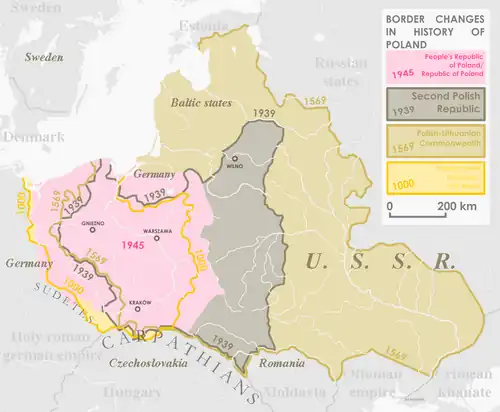 Mudanças de fronteiras na história da Polônia