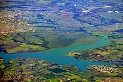 Vista área do lago Paranoá