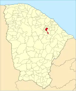 Localização de Baturité no Ceará