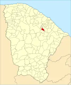 Localização de Capistrano no Ceará