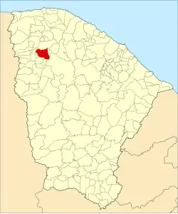 Localização de Cariré no Ceará