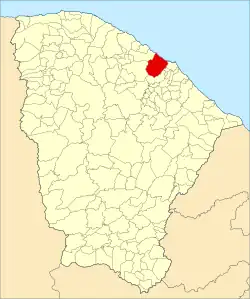 Localização de Caucaia no Ceará