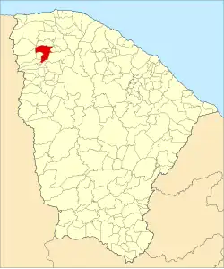 Localização de Coreaú no Ceará
