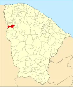 Localização de Guaraciaba do Norte no Ceará