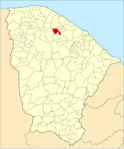 Localização de Itapajé no Ceará