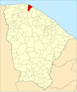 Localização de Itarema no Ceará