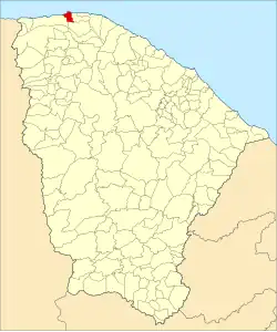 Localização de Jijoca de Jericoacoara no Ceará
