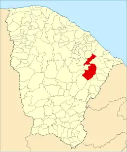 Localização de Morada Nova no Ceará