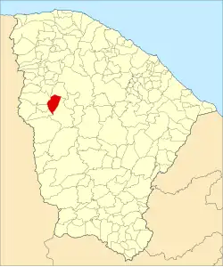 Localização de Nova Russas no Ceará