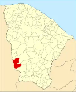 Localização de Parambu no Ceará