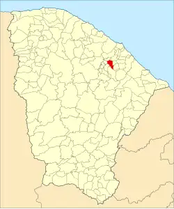 Localização de Redenção no Ceará