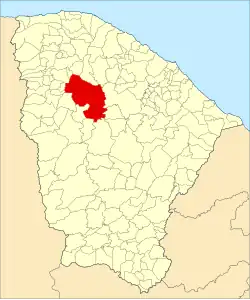 Localização de Santa Quitéria no Ceará