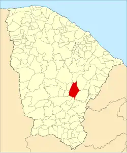 Localização de Solonópole no Ceará