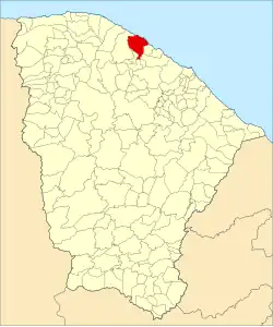 Localização de Trairi no Ceará