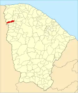 Localização de Ubajara no Ceará