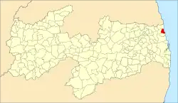 Localização de Baía da Traição na Paraíba