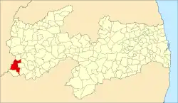 Localização de Conceição na Paraíba