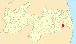 Localização de Itabaiana na Paraíba