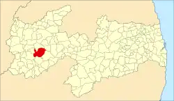 Localização de Piancó na Paraíba